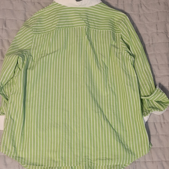 Ralph Lauren Green Striped Shirt - Picture 6 of 7